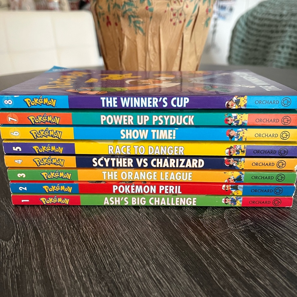 Pokemon Book Set (1-8) Plus Handbook,Guidebook,Adventure Guide